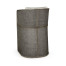 Grey & Dark Grey Rattan Tub Bar Stool