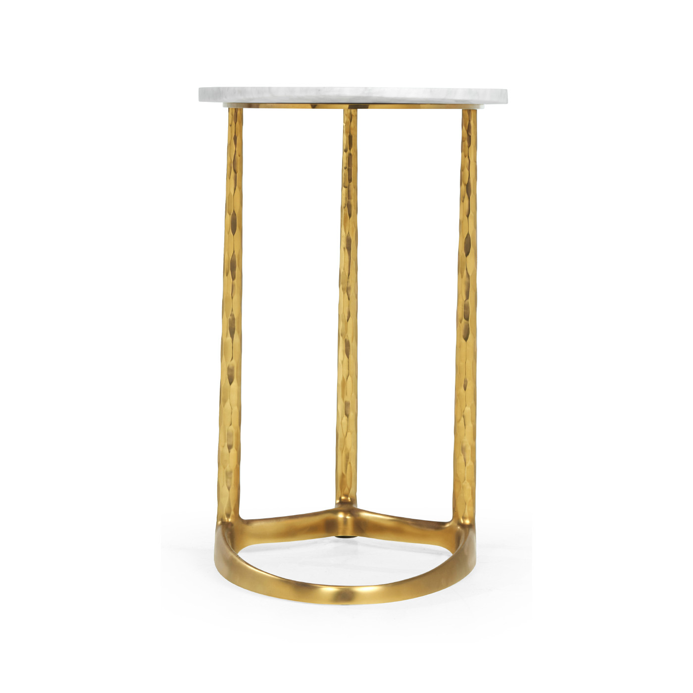 Fusion Brass Sofa Table with Marble Top