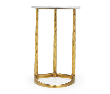 Fusion Brass Sofa Table with Marble Top