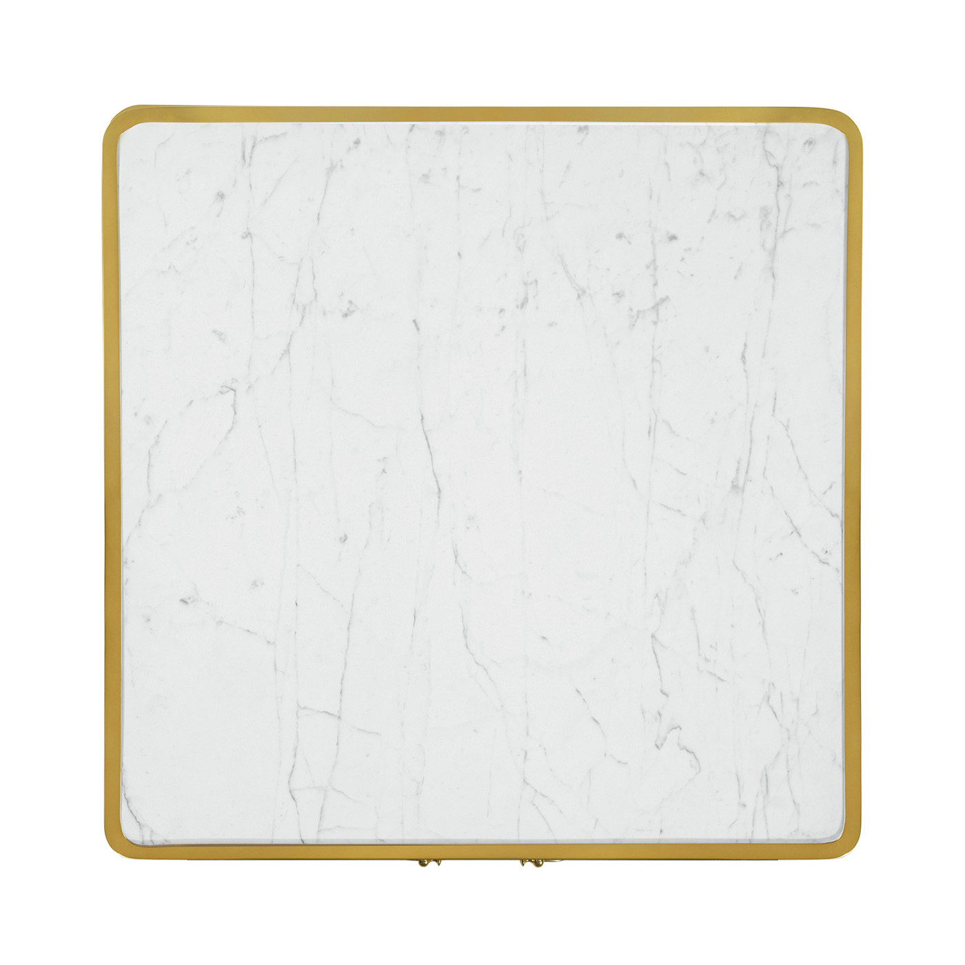 Fusion Square Oak & Marble Lamp Table