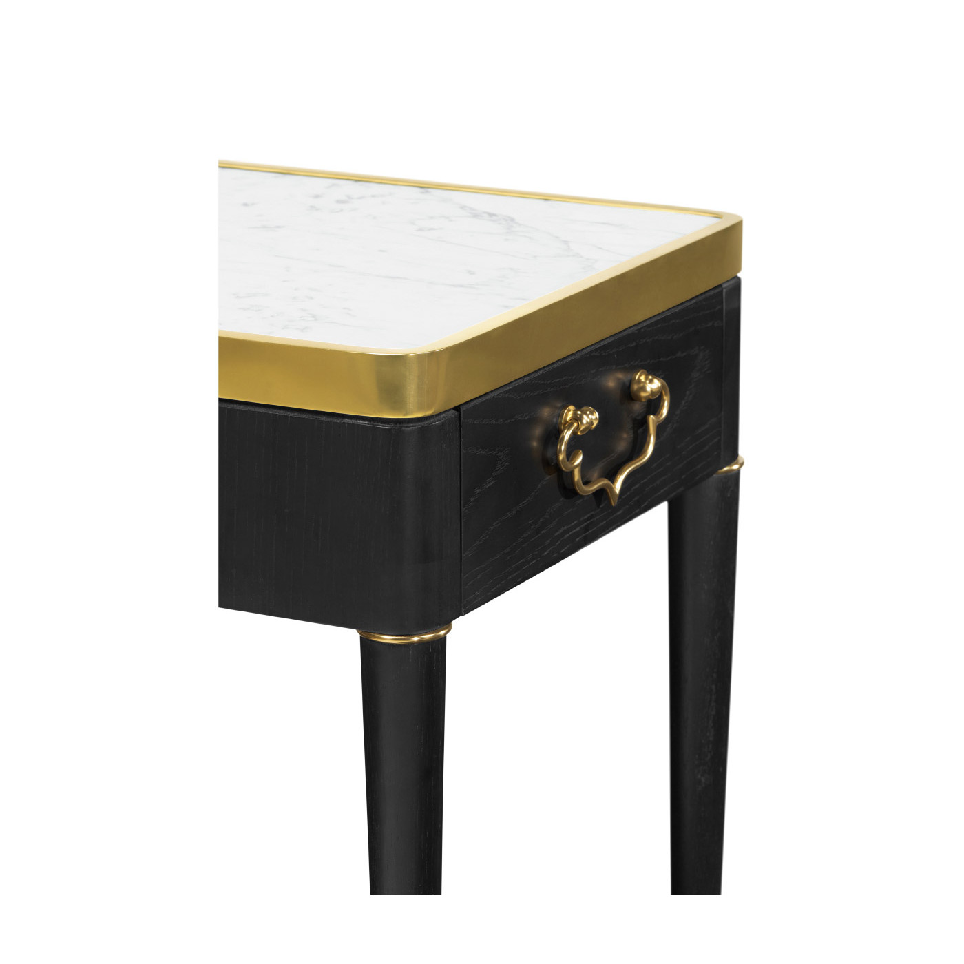 Fusion Square Oak & Marble Lamp Table