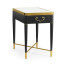 Fusion Rectangular Oak & Marble Side Table