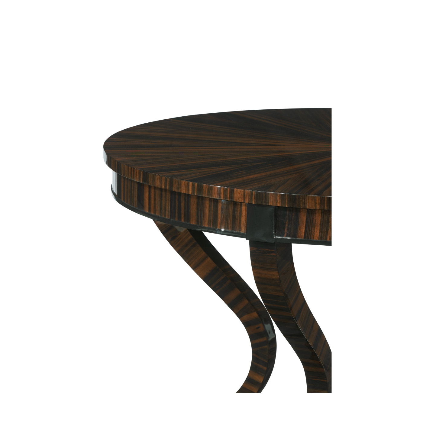 Round Macassar Ebony Centre Table
