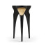 Trefoil Smoky Black & Gold Cut-Out Occasional Table