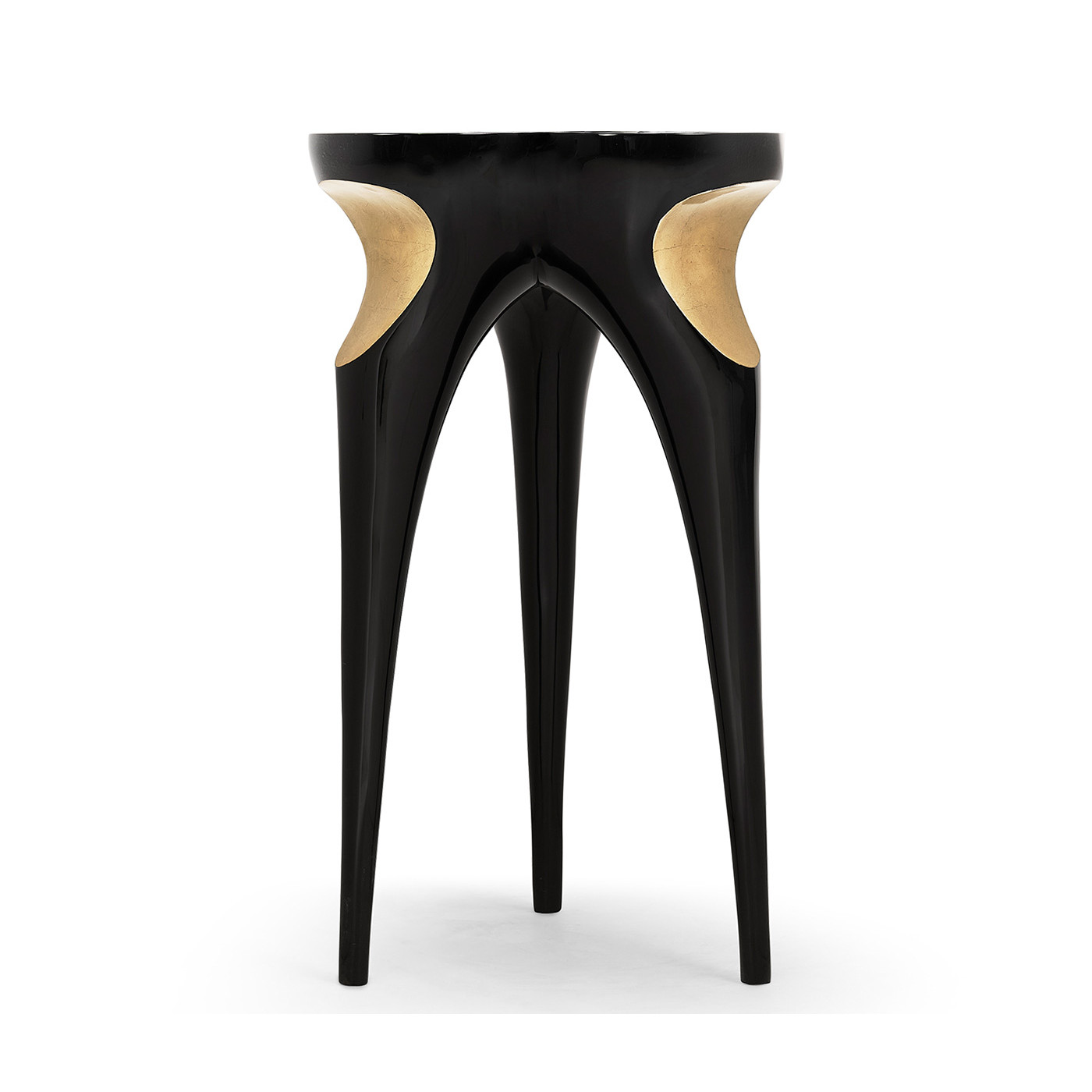 Trefoil Smoky Black & Gold Cut-Out Occasional Table