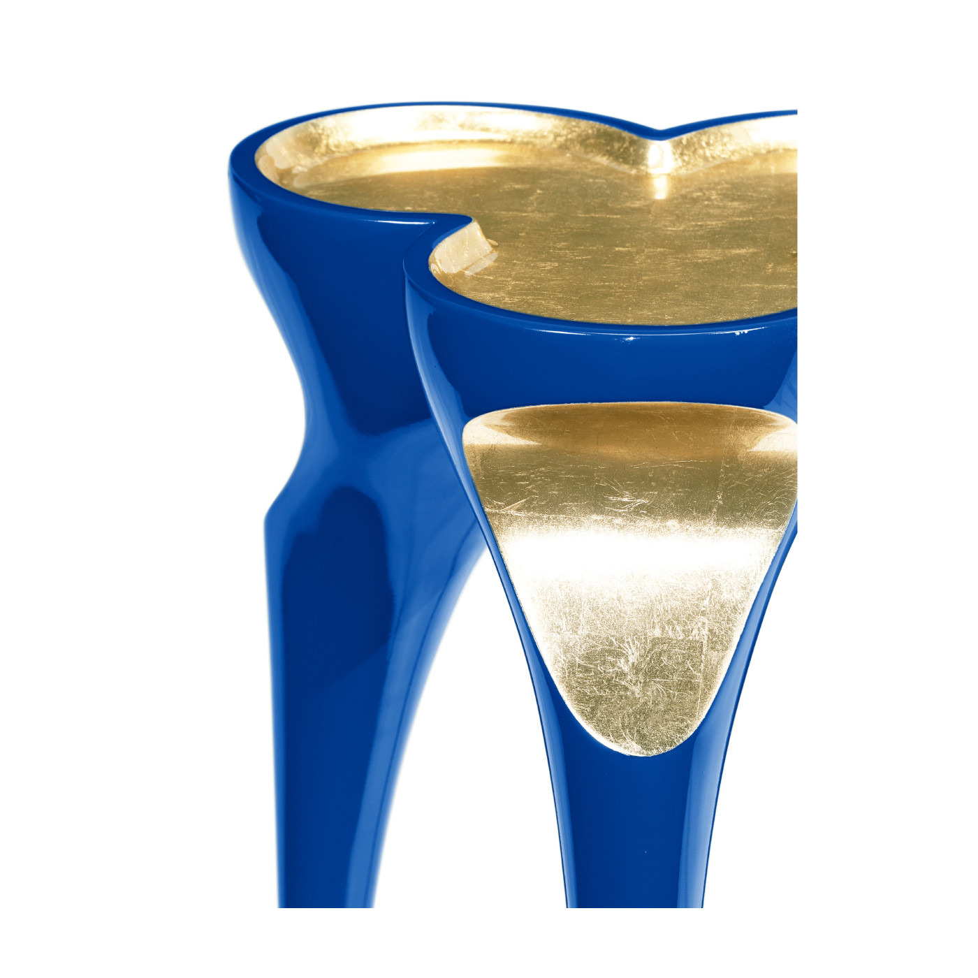 Trefoil Royal Blue & Gold Cut-Out Occasional Table