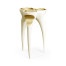 Trefoil Winter White & Gold Cut-Out Occasional Table
