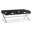 Campaign Style Dark Santos Rosewood & Faux Black Croc Leather Coffee Table with Drawers