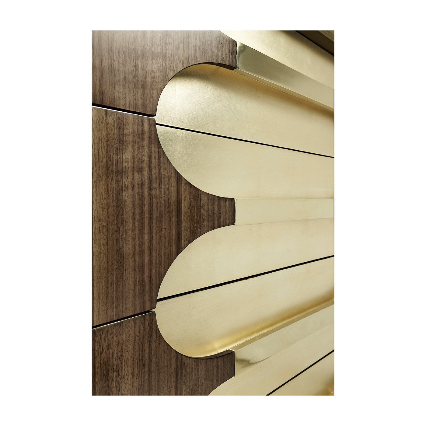 Gatsby Walnut & Champagne Silver-Leaf Chest