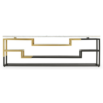 Fusion Low Bronze & Brass Console