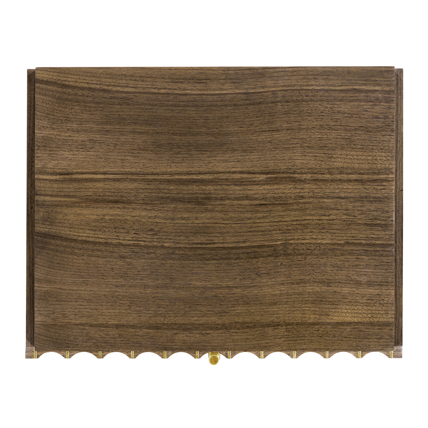 Small Autumn Walnut Reeded Chest of Drawers