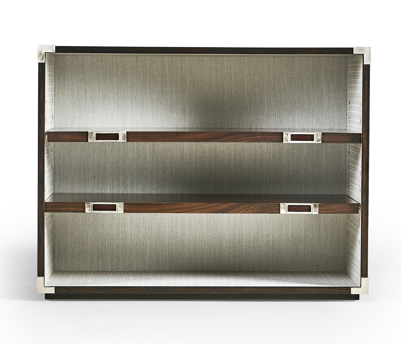 Campaign Style Dark Santos Rosewood Adjustable Storage Cabinet