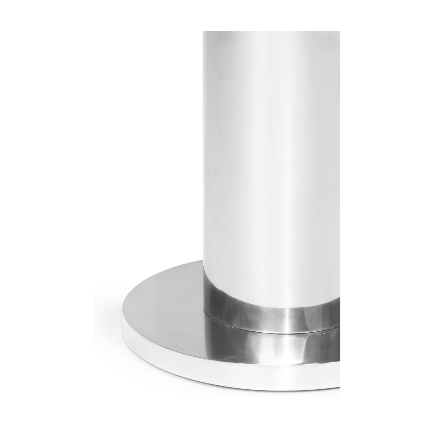 Circular Campaign Style Dark Santos Rosewood & White Stainless Steel Floor Lamp