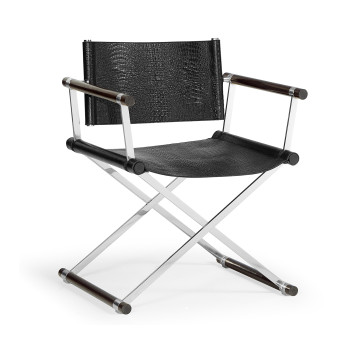 Campaign Style Charcoal Directors Chair