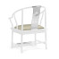 Fusion Rounded White Gloss & Stainless Steel Dining Arm Chair