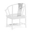 Fusion Rounded White Gloss & Stainless Steel Dining Arm Chair