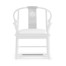 Fusion Rounded White Gloss & Stainless Steel Dining Arm Chair