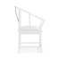 Fusion Rounded White Gloss & Stainless Steel Dining Arm Chair
