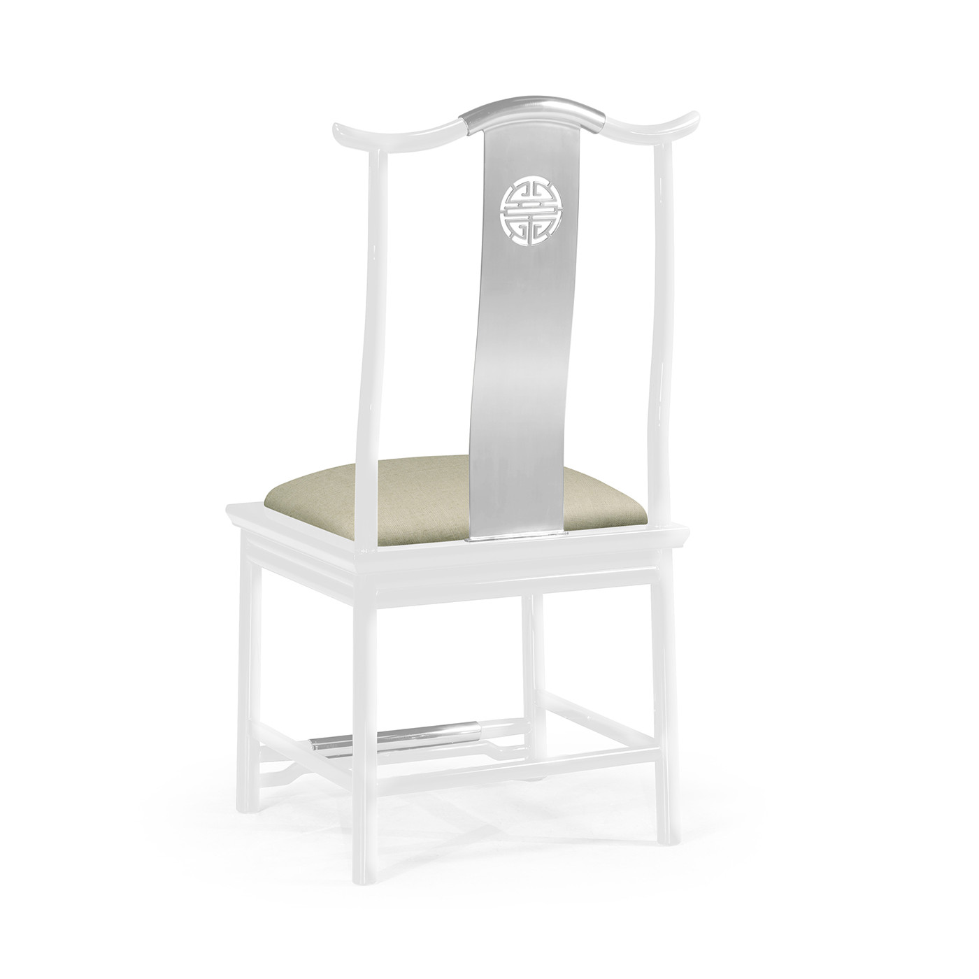 Fusion White Gloss & Stainless Steel Dining Side Chair
