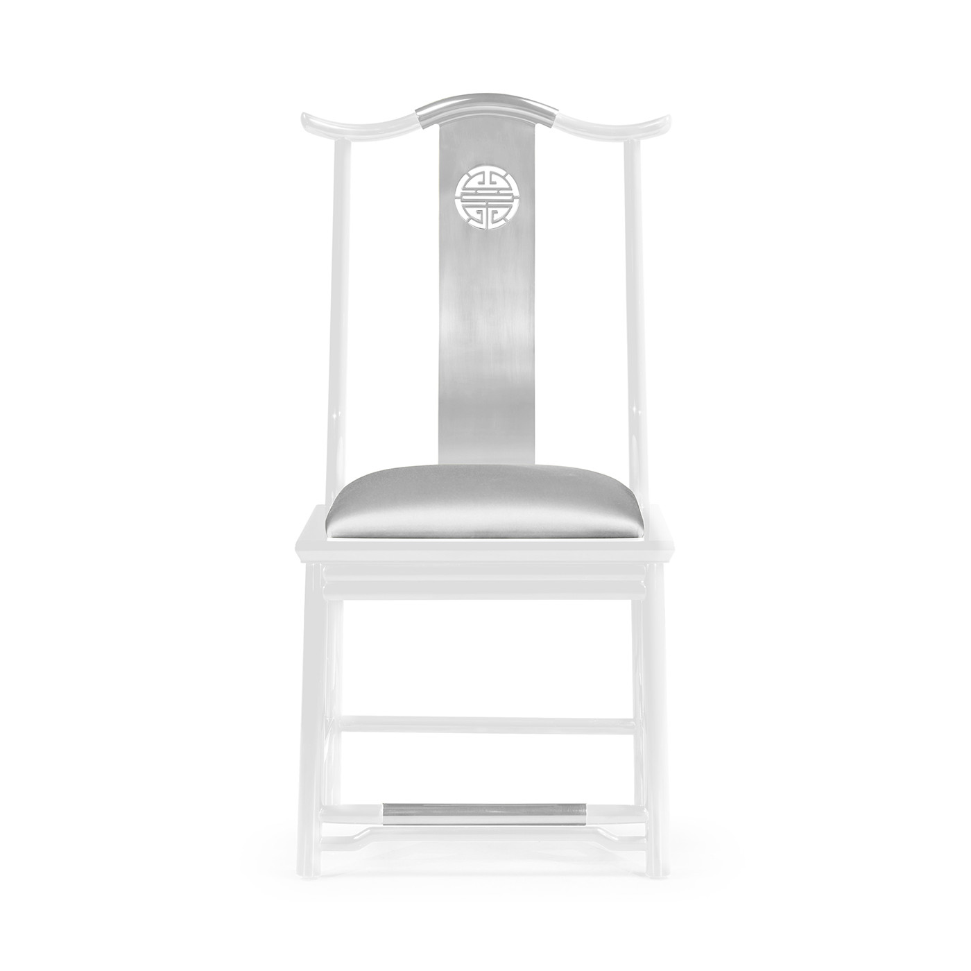 Fusion White Gloss & Stainless Steel Dining Side Chair