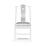 Fusion White Gloss & Stainless Steel Dining Side Chair