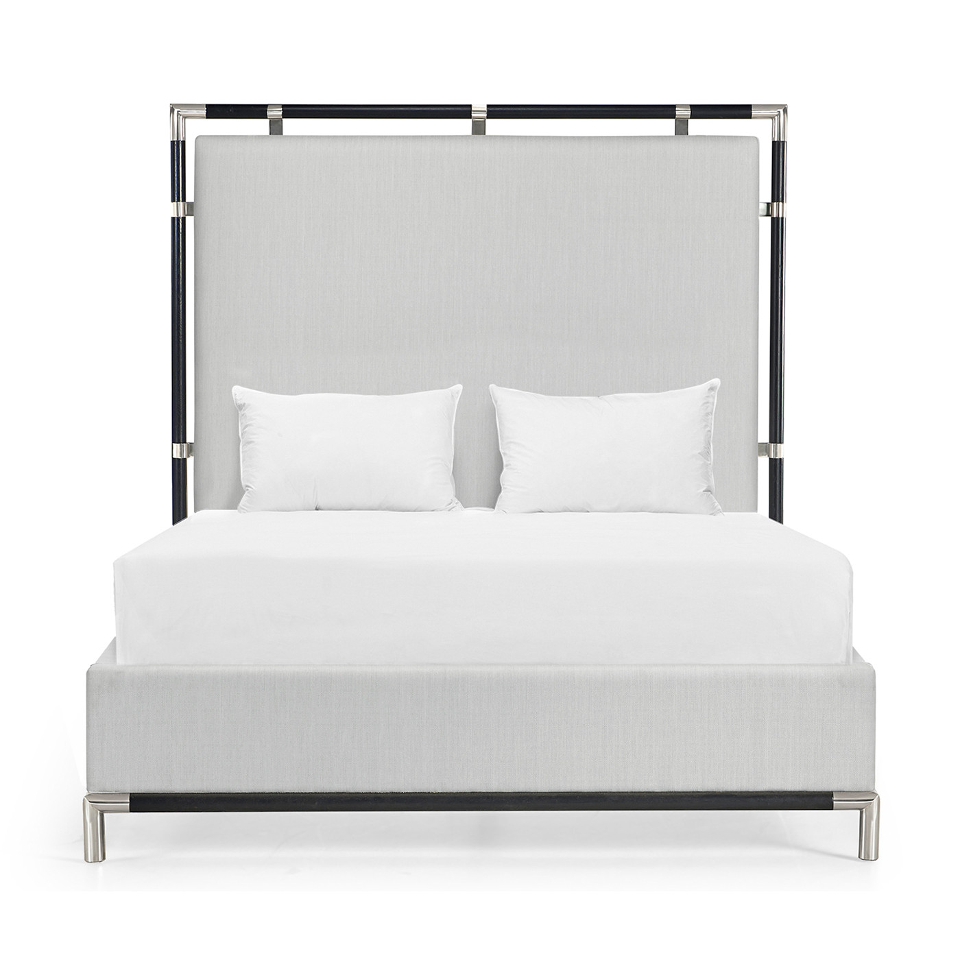 Campaign Style Ebonised Oak UK Queen Bed