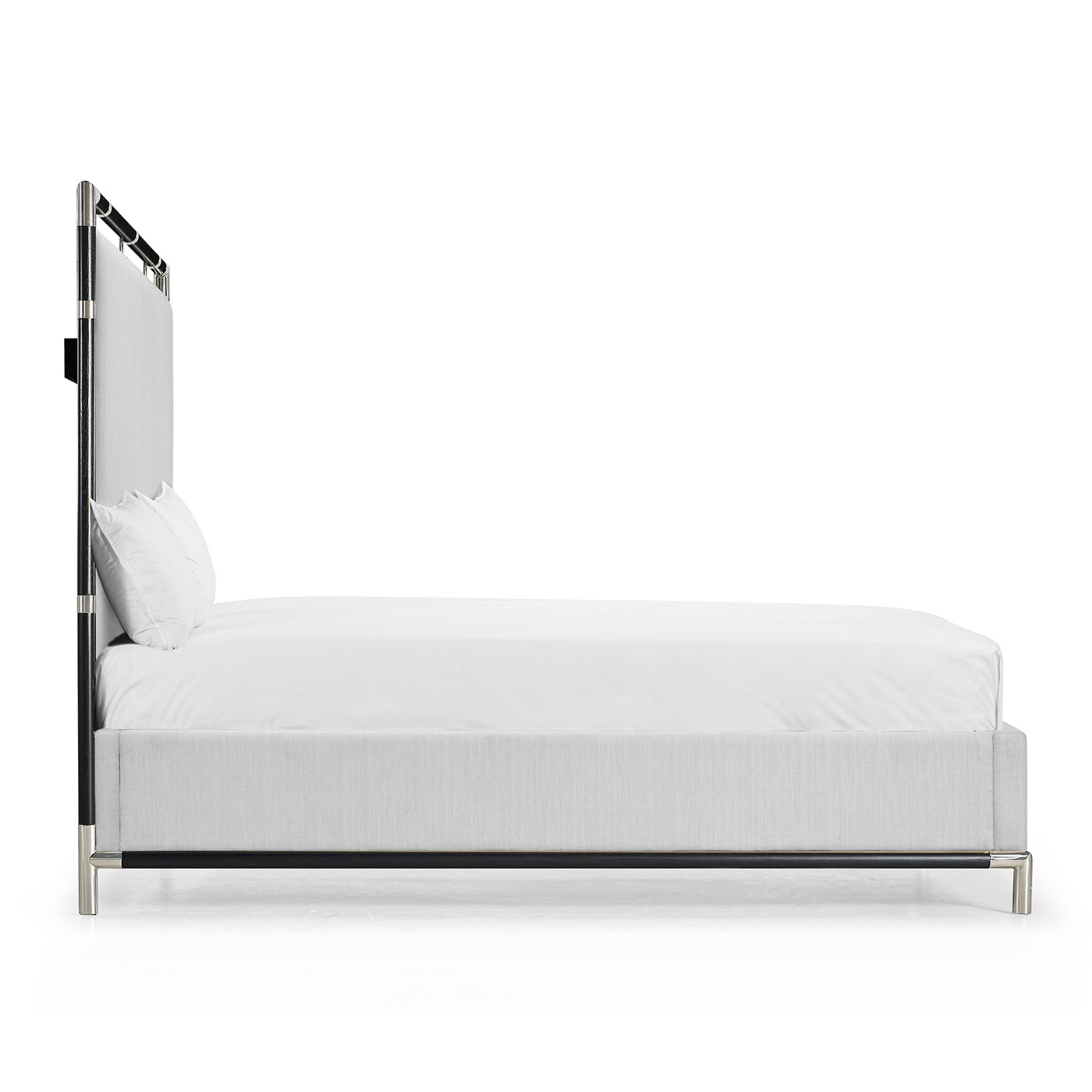 Campaign Style Ebonised Oak UK Queen Bed