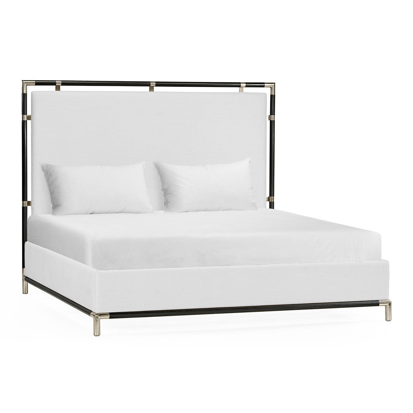 Campaign Style Ebonised Oak US King Bed