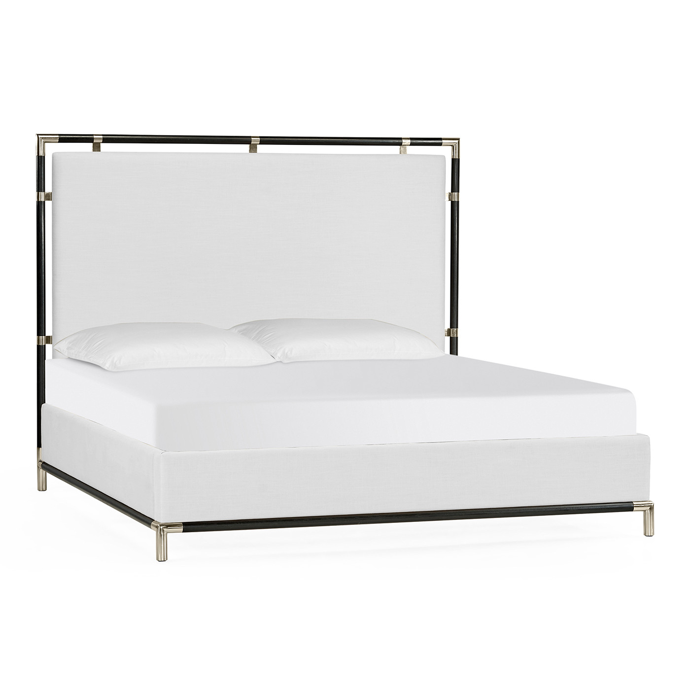 Campaign Style Ebonised Oak US King Bed