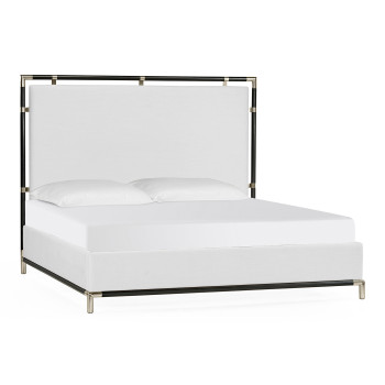 Campaign Style Ebonised Oak US King Bed