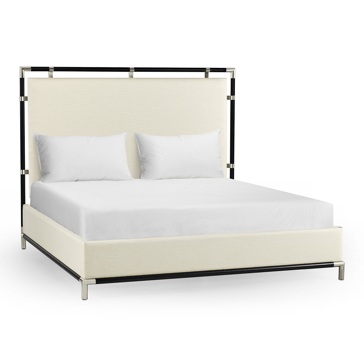 Campaign Style Ebonised Oak US King Bed