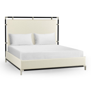 Campaign Style Ebonised Oak US King Bed