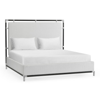 Campaign Style Ebonised Oak US King Bed