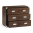 Campaign Style Dark Santos Rosewood Chest of Three Drawers