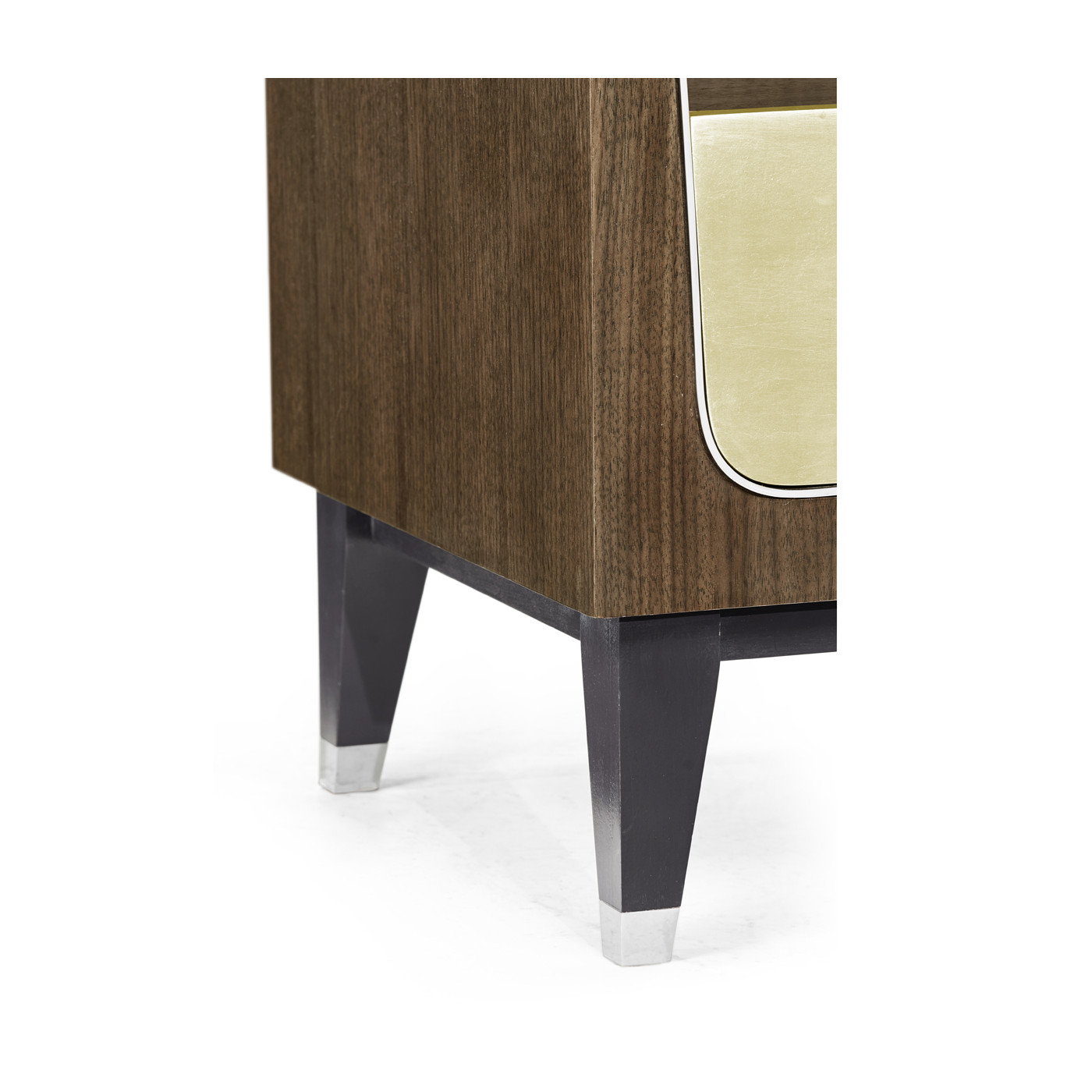 Gatsby Champagne Silver-Leaf Bedside Cabinet