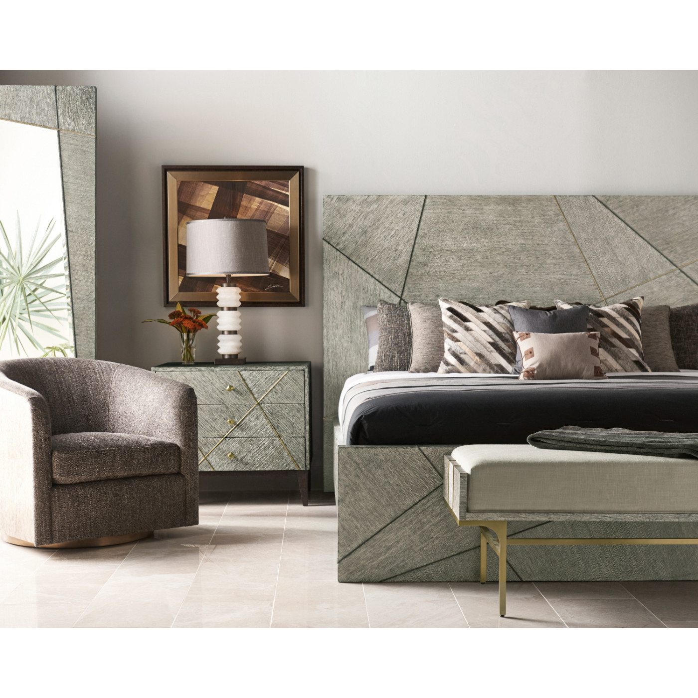 Geometric Cali King Bed