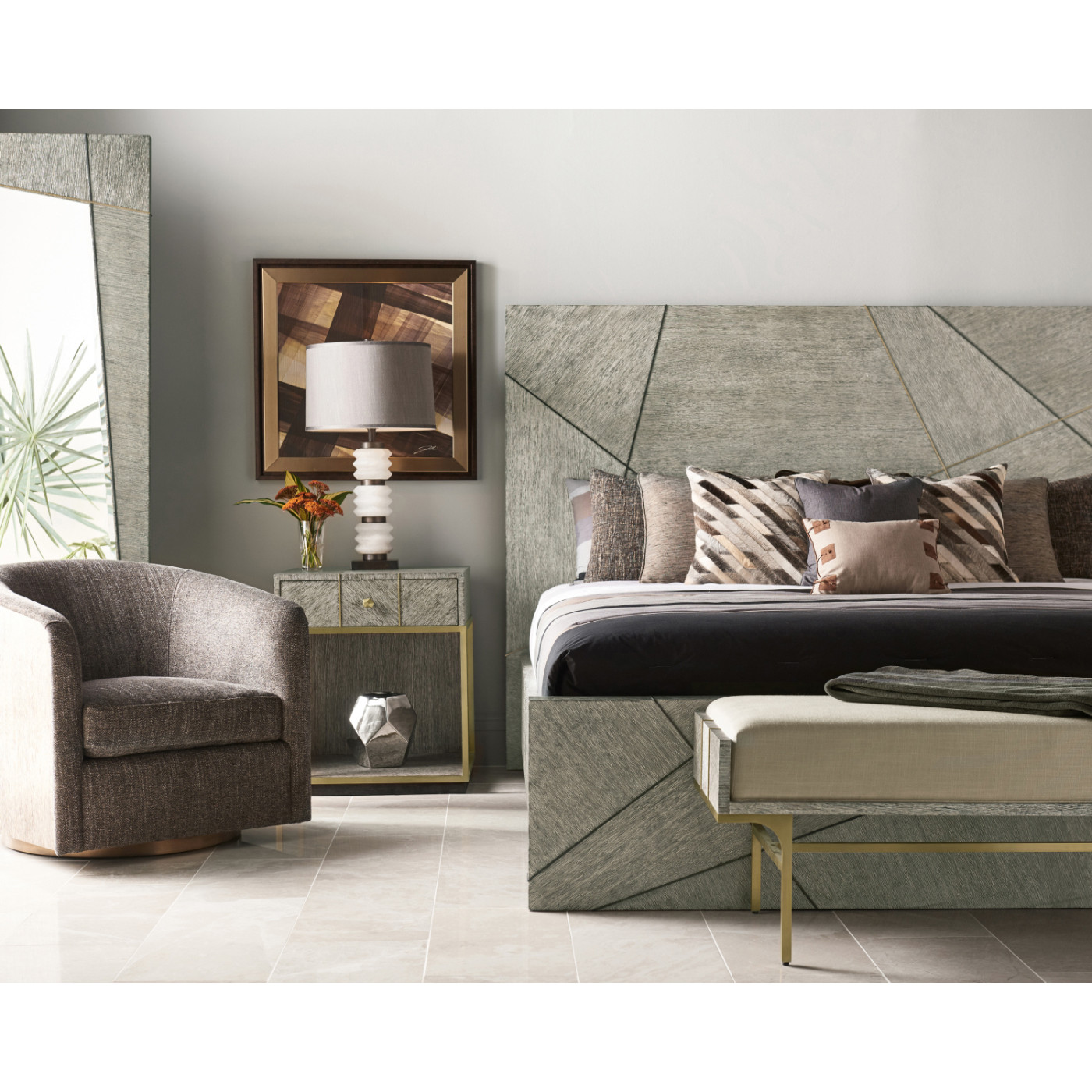 Geometric Cali King Bed