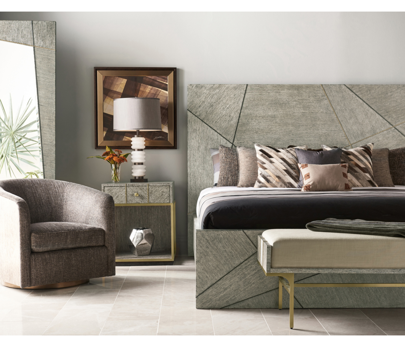 Geometric Cali King Bed