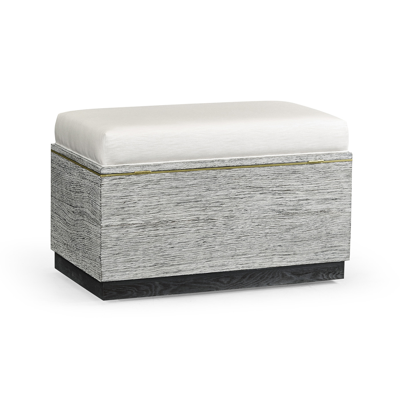 Geometric Light French Oak Stool with Inside Storage on Wheels