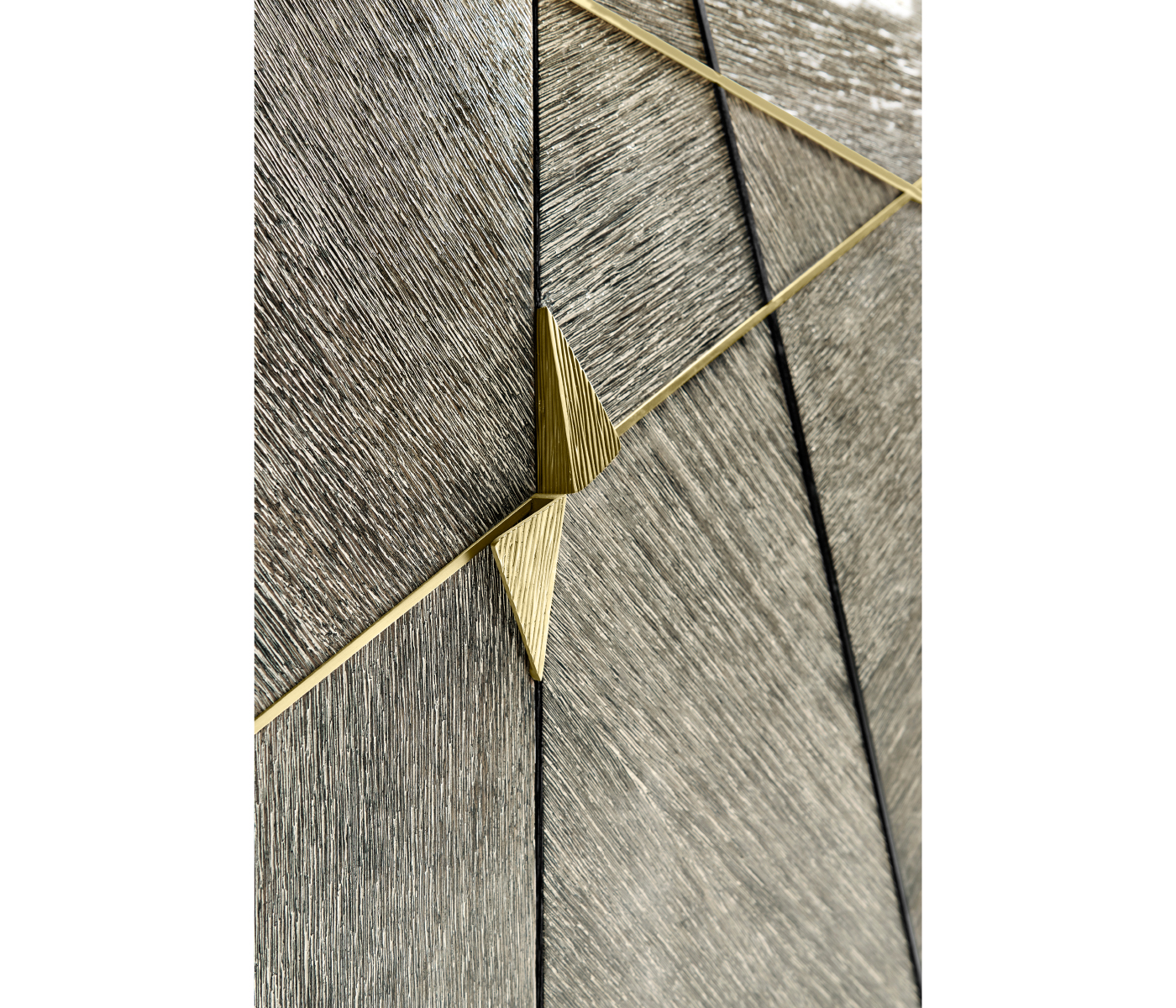 Geometric Transitional Oak Sideboard