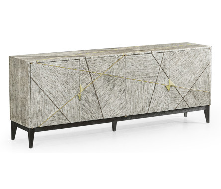 Geometric Transitional Oak Sideboard