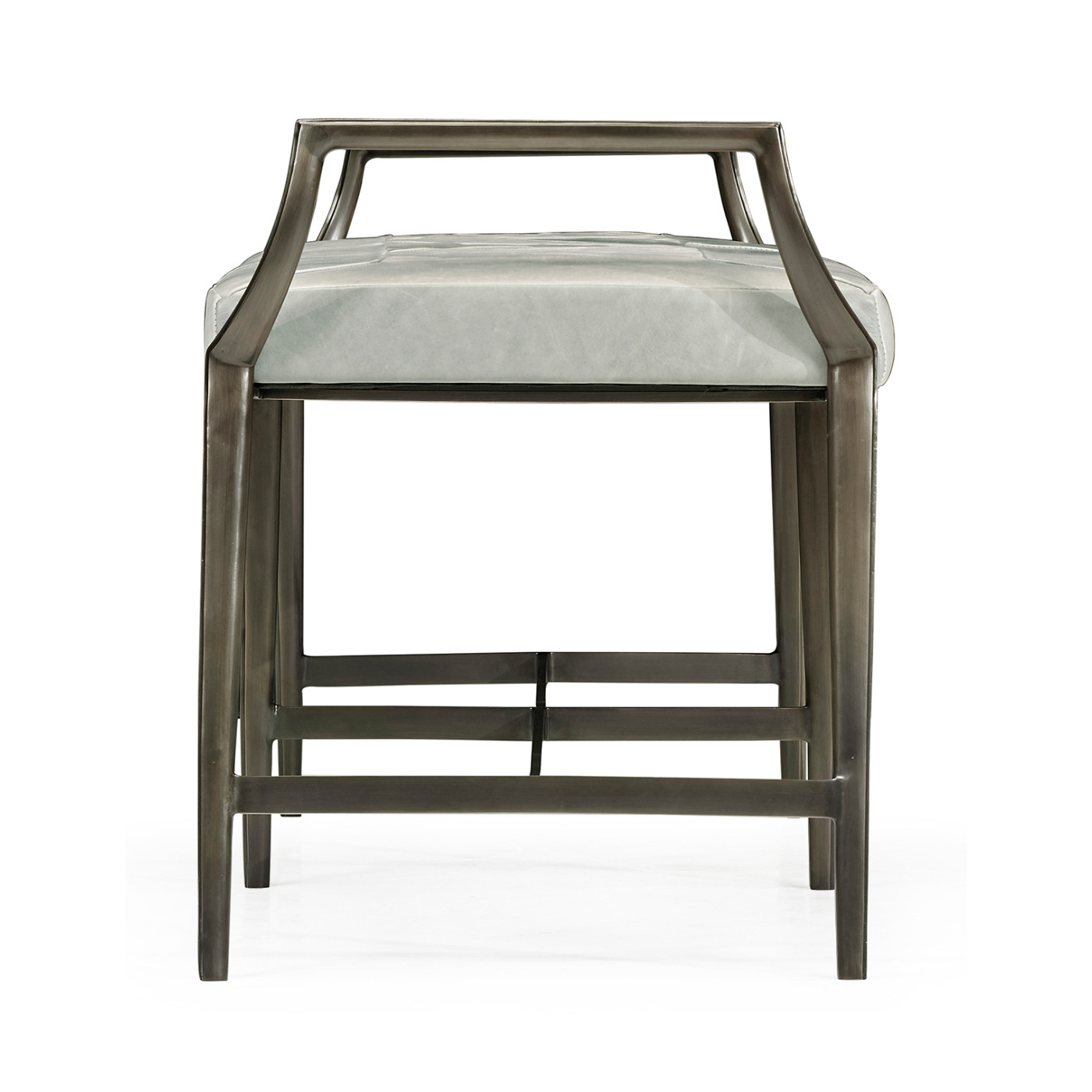 Modern Curved Bronzed Bench