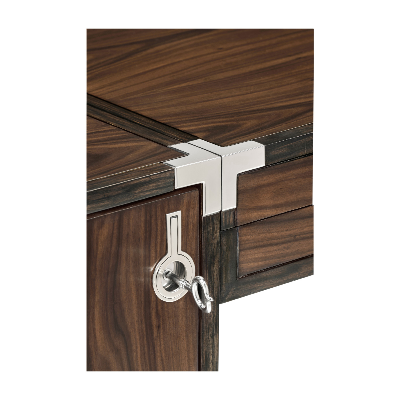 Campaign Style Dark Santos Rosewood Dressing Table