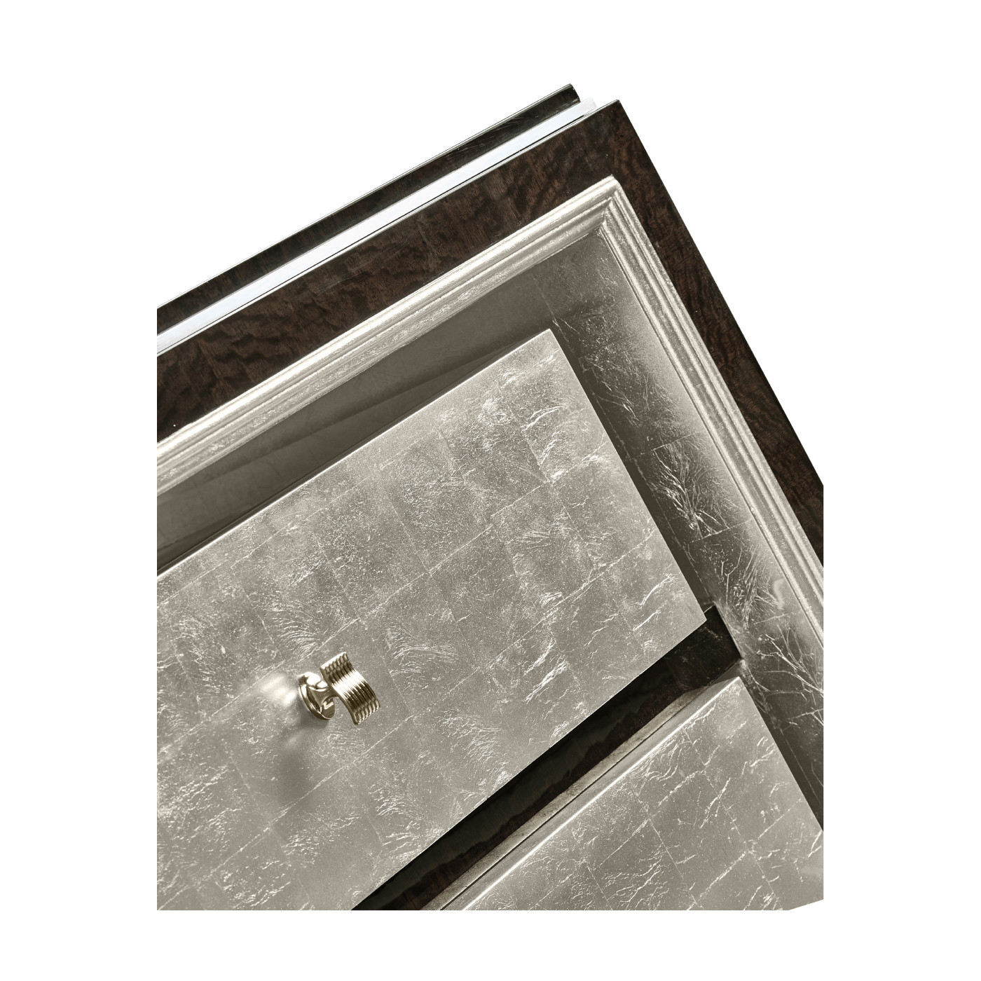 Black Eucalyptus & Silver Espresso Nightstand with Drawers