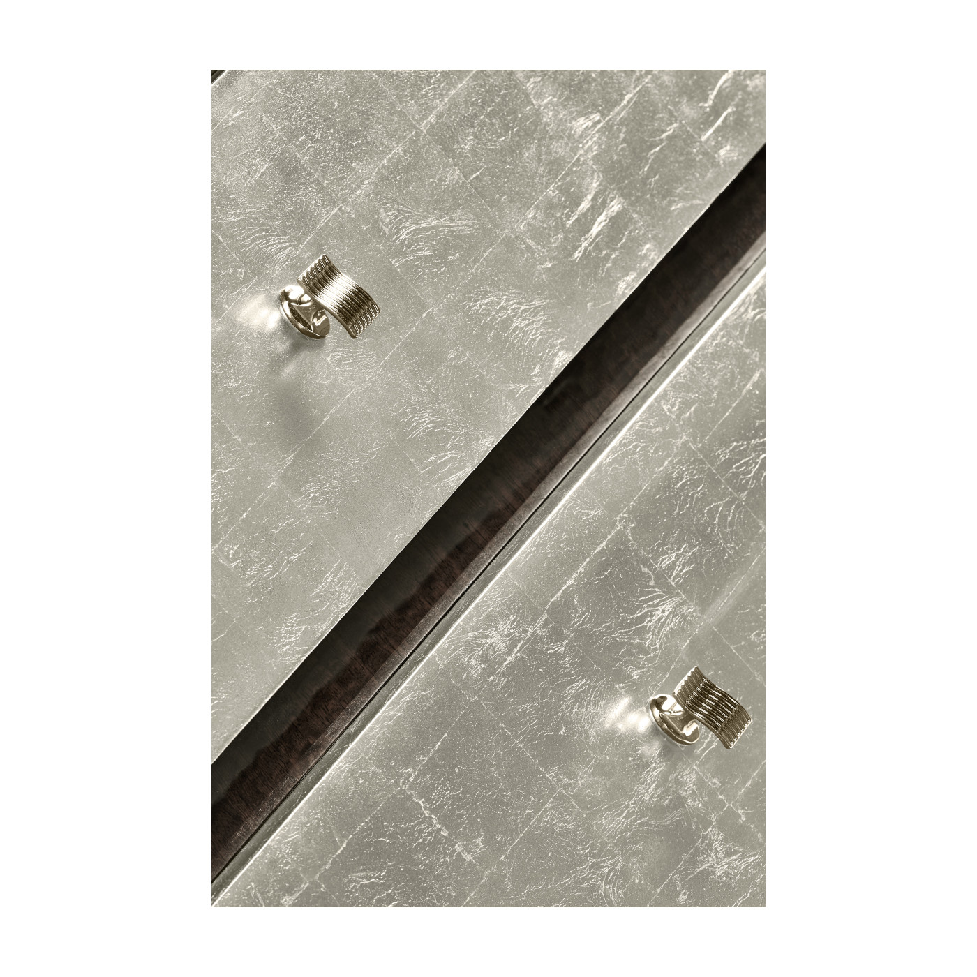 Black Eucalyptus & Silver Espresso Nightstand with Drawers