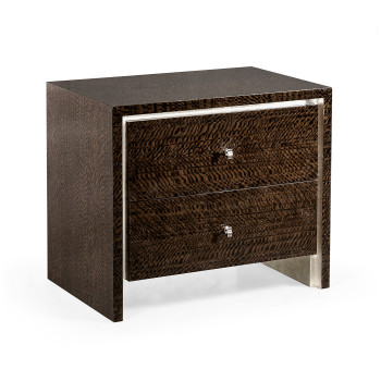 Black Eucalyptus Nightstand with Drawers