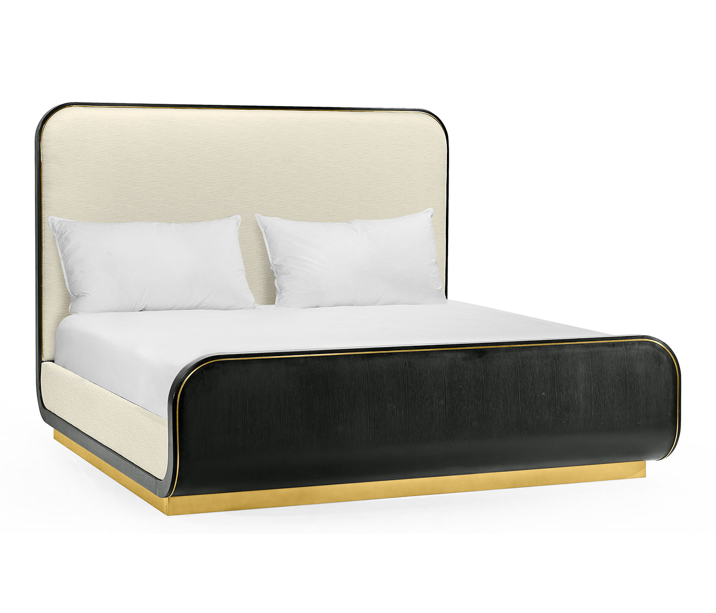 Fusion Curved Ebonised Oak Cali King Bed