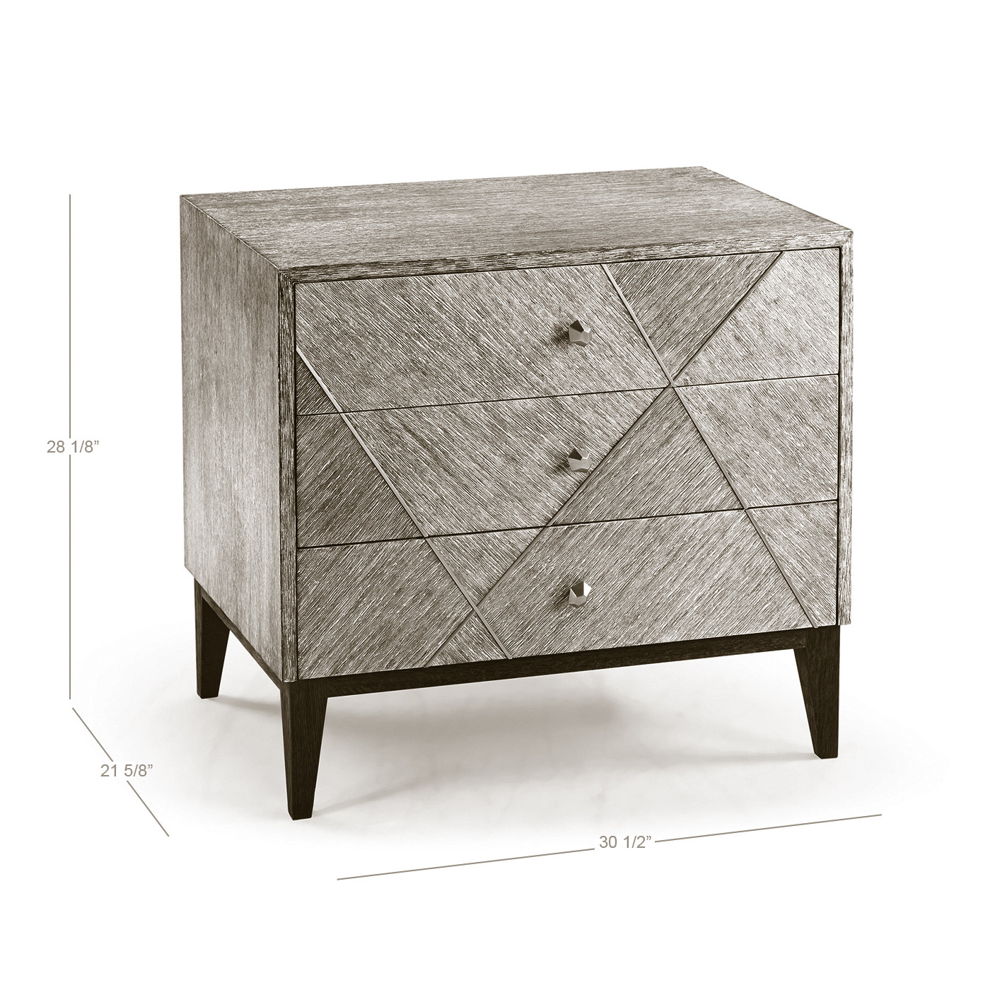 Geometric Transitional Bedside Chest