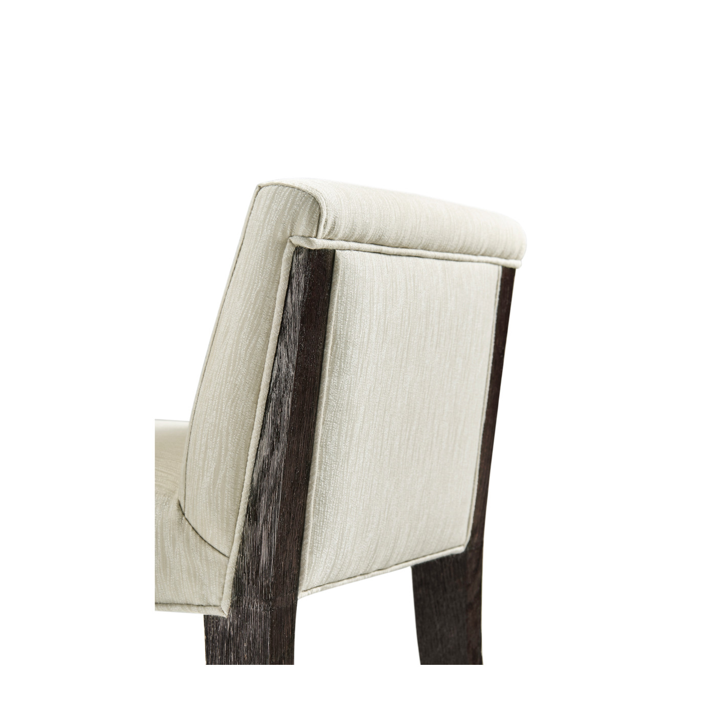 Geometric Dark Mocha Oak Vanity Chair