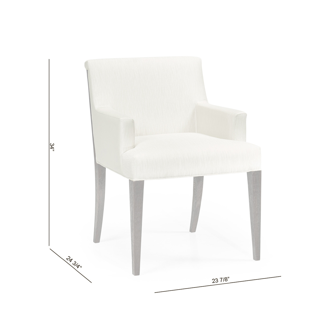 Geometric Transitional Upholstered Dining Arm Chair